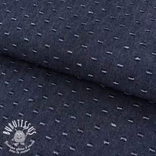 JEANS DENIM 6 OZ Small Holes dark blue