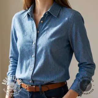 JEANS DENIM 3,8 OZ Drops Metallic blue