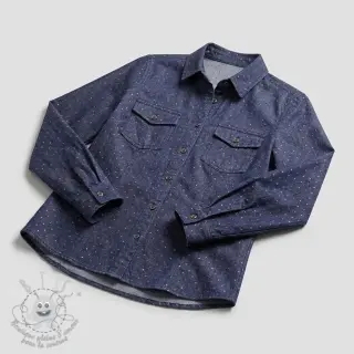 JEANS DENIM 3,8 OZ Drops Metallic dark blue