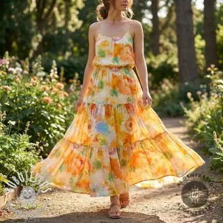 Viscose lin Impressionist