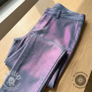 JEANS DENIM 8,5 OZ STRETCH WASHED metallic pink