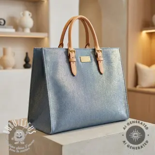 JEANS DENIM Metallic blue gold