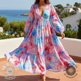 Viscose SATIN Blurricio design C