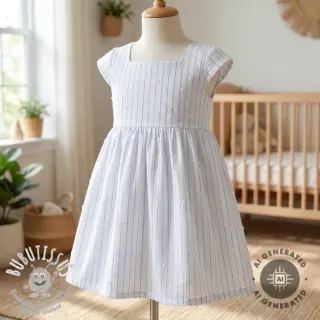 Tissu coton EMBROIDERY Flowstripe