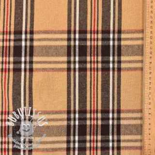 Tissu déco Ecossais beige coffee