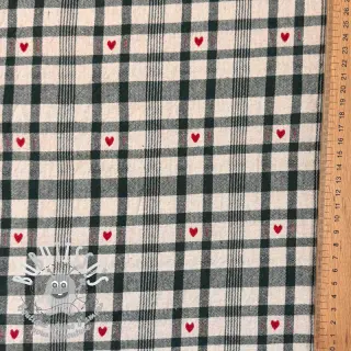 Tissu déco jacquard Ollon vert rouge