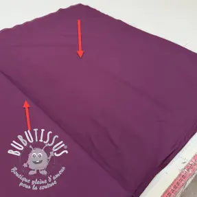 Tissu coton-viscose aubergine 2nd class