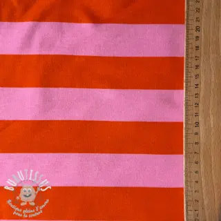 Sweat envers minkee SOFT Stripes orange