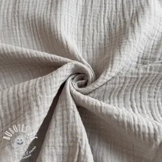 Tissu double gaze/mousseline PLAIN natural