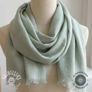 Tissu mélange lin et cotton PLAIN mint
