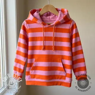 Sweat envers minkee SOFT Stripes orange