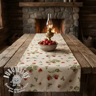 Tissu déco Linenlook Wild strawberries