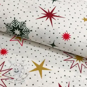 Tissu déco premium Magic star red gold