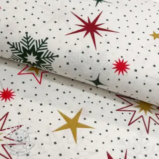 Tissu déco premium Magic star red gold