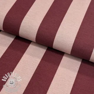 Tissu déco premium Joyful basic stripe wine