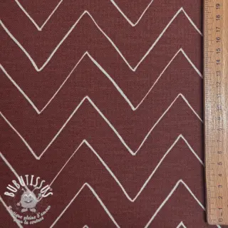 Tissu déco premium Freehand zigzag lines