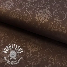 SUEDE SCUBA Embossed dark brown