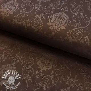 SUEDE SCUBA Embossed dark brown