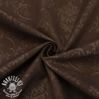 SUEDE SCUBA Embossed dark brown