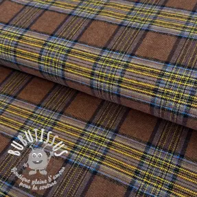 Tissu coton FLANEL YARN DYED BRUSHED CHECK design A