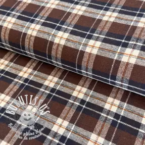 Tissu coton FLANEL YARN DYED BRUSHED CHECK design G
