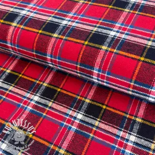 Tissu coton FLANEL YARN DYED BRUSHED CHECK design E