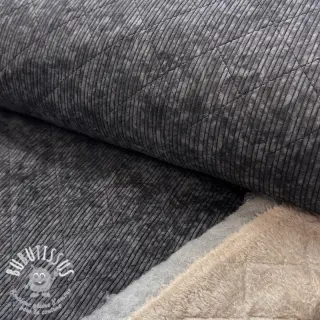 Tissu velours cotelé QUILT black