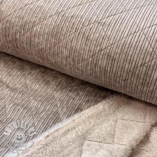 Tissu velours cotelé QUILT champagne