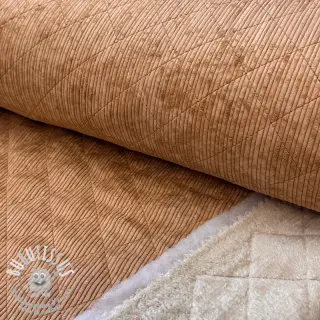Tissu velours cotelé QUILT light brown