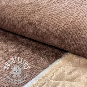 Tissu velours cotelé QUILT brown
