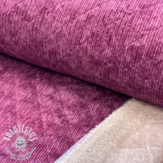 Tissu velours cotelé QUILT wine