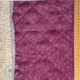 Tissu velours cotelé QUILT wine