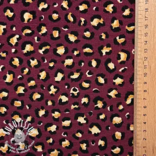 Tissu déco premium Leopard animal small wine