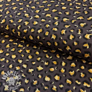 Tissu déco premium Leopard animal small dark brown