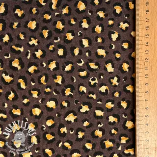 Tissu déco premium Leopard animal small dark brown