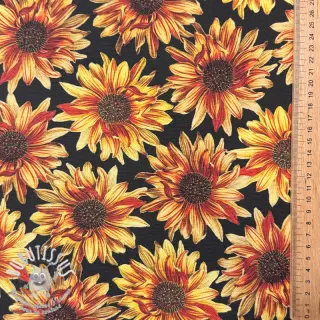 Tissu déco premium Golden bloom night digital print