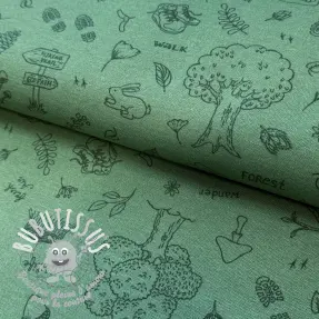 Tissu déco premium Wander woods doodle