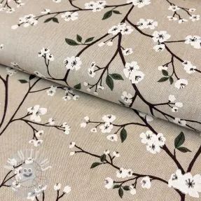 Tissu déco Linenlook Pure blossom branch