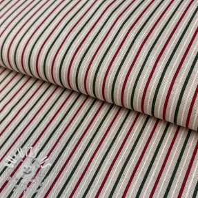 Tissu déco Linenlook Little Xmas stripe