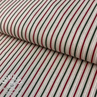 Tissu déco Linenlook Little Xmas stripe