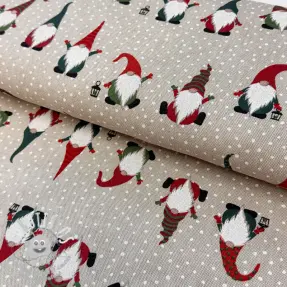 Tissu déco Linenlook Jolly tomte