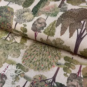 Tissu déco Linenlook Wandering tree wood digital print