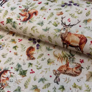Tissu déco Linenlook Animal forest dream digital print