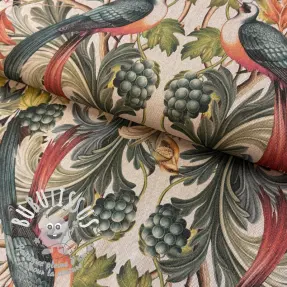 Tissu déco Linenlook Leafy paradise bird digital print