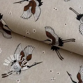 Tissu déco Linenlook Crane blossom sky