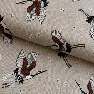 Tissu déco Linenlook Crane blossom sky