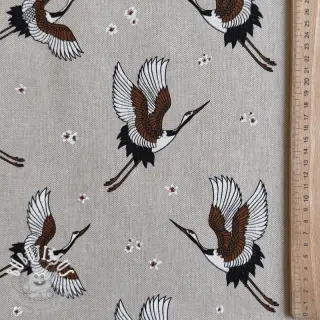 Tissu déco Linenlook Crane blossom sky