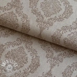 Tissu déco Linenlook Baroque damask charm taupe