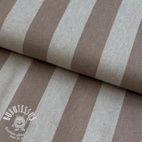 Tissu déco Linenlook Joyful basic stripe taupe