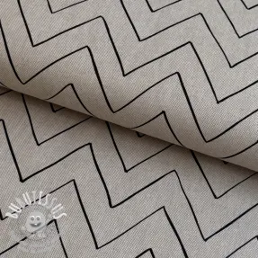 Tissu déco Linenlook Freehand zigzag lines